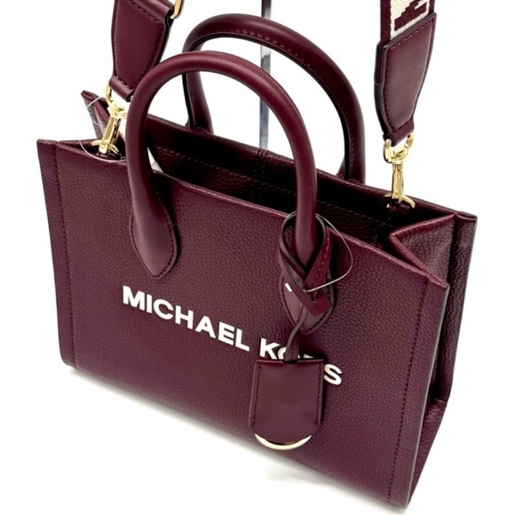 Michael Kors Mirella Small Logo Crossbody Bag & Matching Bifold Wallet Ox Blood - Picture 6 of 12